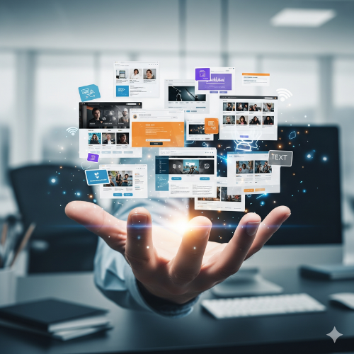 Futuristic Holographic Web Interface